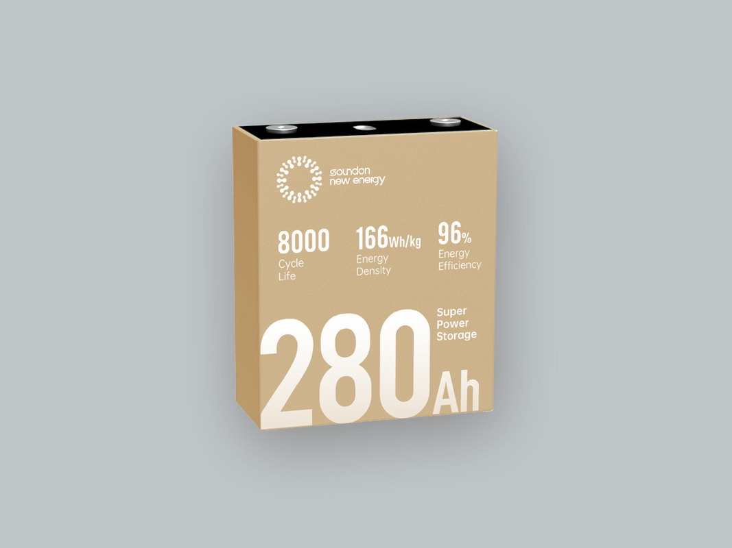 280ah Cellule de batterie LiFePO4 pour le stockage d'énergie industrielle et commerciale de grande capacité